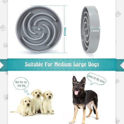 WHIPPY Slow Eating Dog Bowl – Eco-Friendly Non-Slip Pet Puzzle Feeder for Medium & Large Breed Dogs, Interactive Bloat Stop Dog Food Bowl for Choking & Gulping Prevention