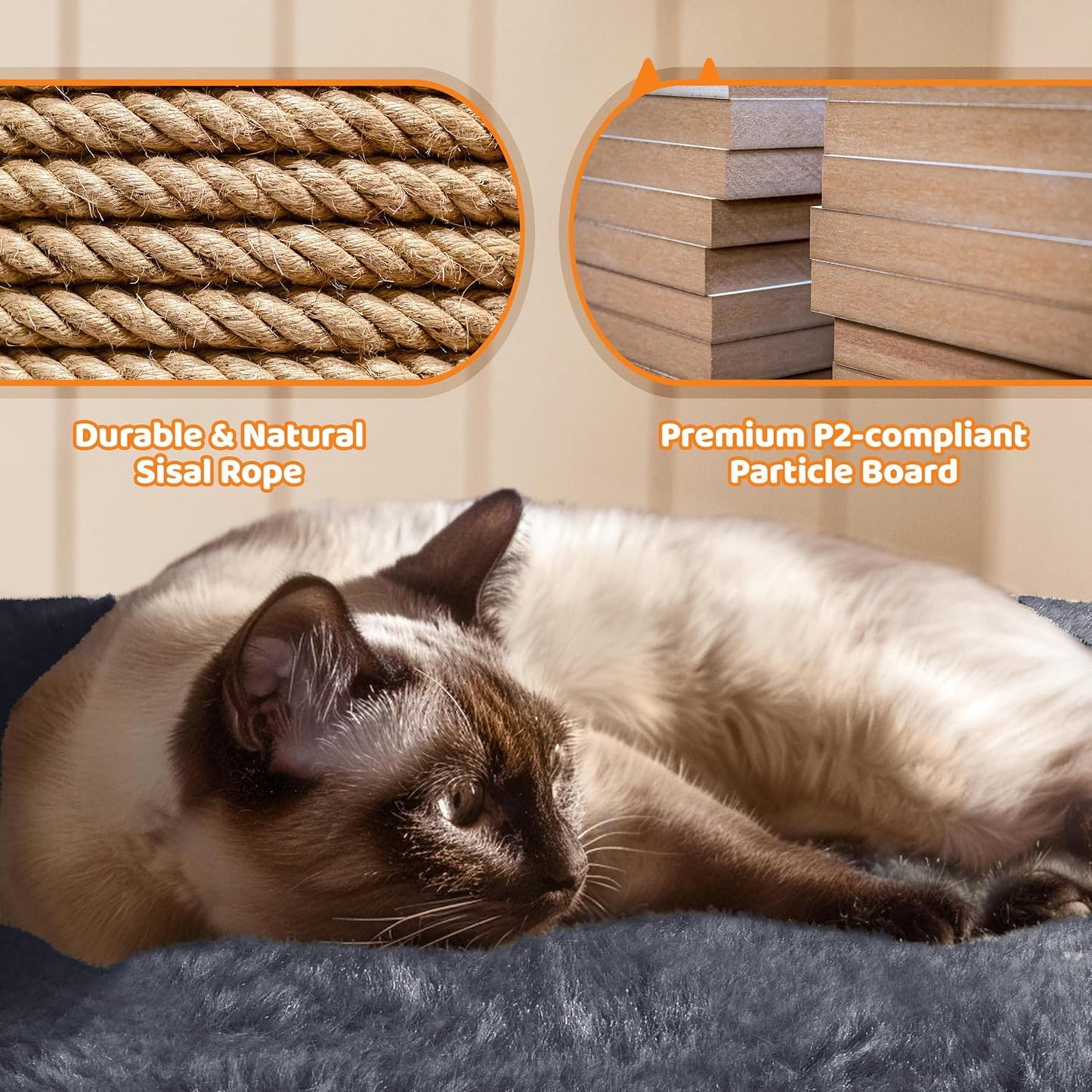 Yaheetech 68.5-in Luxury Cat Tree House – Heavy Duty Multi-Tier Activity Center for Large Cats, Extra Large Condo, Cozy Hammock & Sisal Scratching Posts