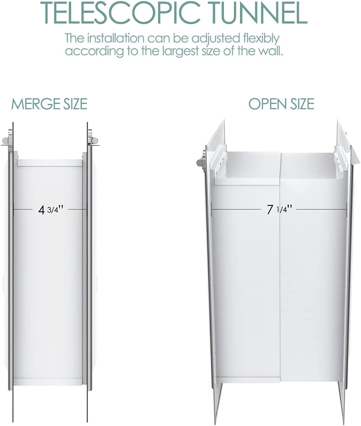 Door Wall for pets, Aluminum Lock, Double Flap Dog and cat Door, Strong and Durable (Pets up to 100 Lb) -Large
