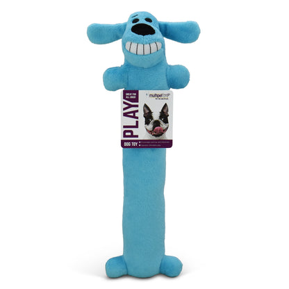 Plush Smiling Dog Toy with Squeaker, Medium Size