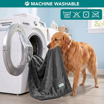 Dog Blanket for dog and cats small or big, Soft Sherpa Fleece Pet Blanket Throw, Reversible Plush Couch Cover Protector Crate Carrier Chair Machine Washable