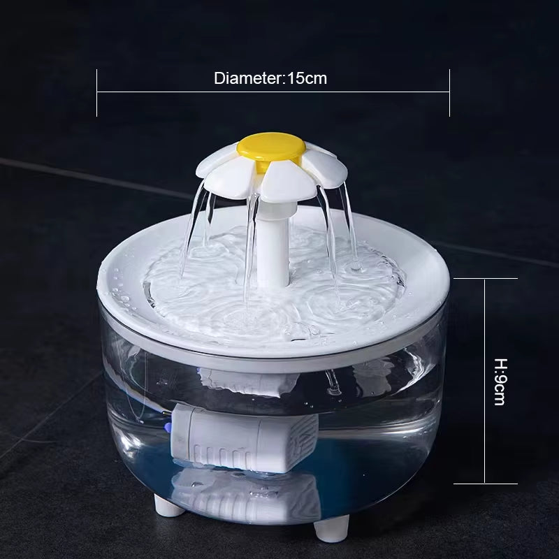Cordless Smart Water Fountain for Cats & Dogs, premium usb rechargeable