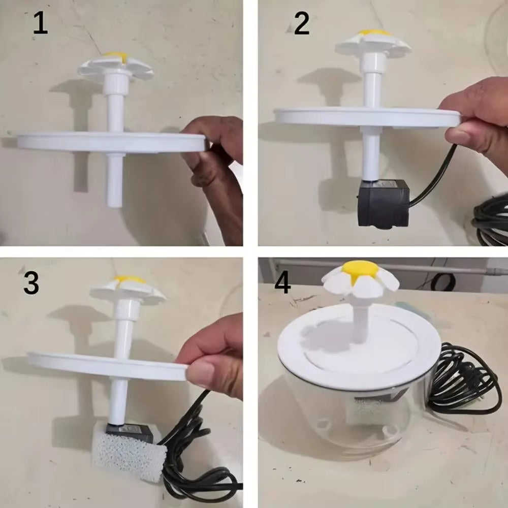 Cordless Smart Water Fountain for Cats & Dogs, premium usb rechargeable