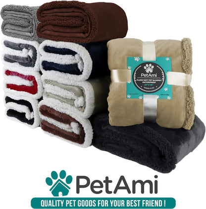 Dog Blanket for dog and cats small or big, Soft Sherpa Fleece Pet Blanket Throw, Reversible Plush Couch Cover Protector Crate Carrier Chair Machine Washable