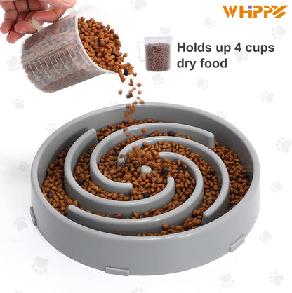 WHIPPY Slow Eating Dog Bowl – Eco-Friendly Non-Slip Pet Puzzle Feeder for Medium & Large Breed Dogs, Interactive Bloat Stop Dog Food Bowl for Choking & Gulping Prevention